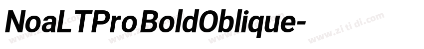 NoaLTPro BoldOblique字体转换